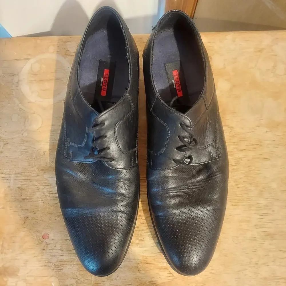 Lloyd Germany Men's US 10 Black Leather Derby Oxford Shoes
